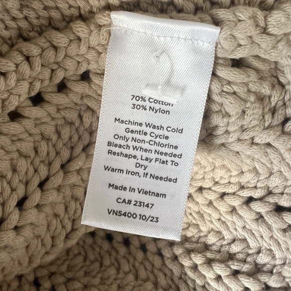 Haven Well Within Open Stitch Cardigan Button Down Sweater Fawn Size XL EUC - Picture 7 of 8